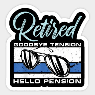 Retired Tension  Pension  Police Sticker